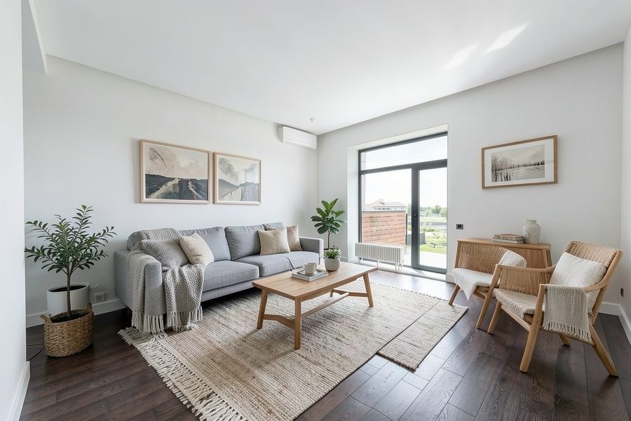 The same shell fully furnished after staging