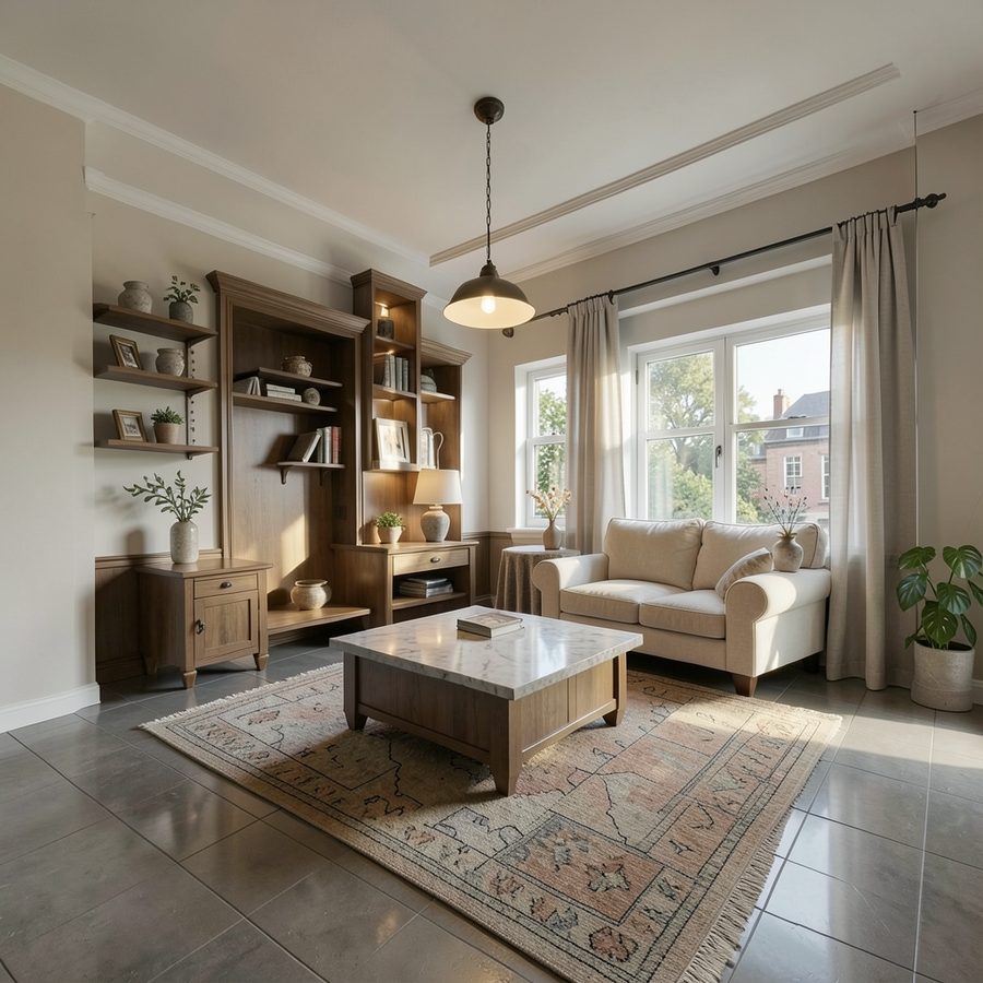 Photorealistic render derived from the sketch